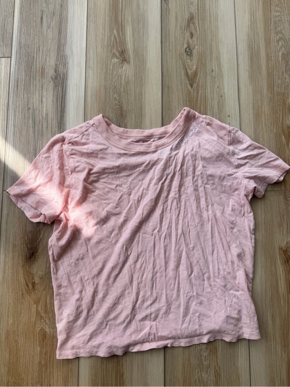 Classic Crewneck Pink Short Sleeve Top